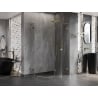 Mexen Lunar L cabine de douche semi-circulaire battante droite 80 x 70 cm, transparent, or - 833L-080P-070L-50-00