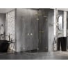 Mexen Lunar L cabine de douche semi-circulaire battante droite 80 x 70 cm, transparent, or - 833L-080P-070L-50-00