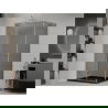 Mexen Roma draaideur douchecabine 120 x 90 cm, grafiet, chroom + Flat douchebak, zwart - 854-120-090-01-40-4070