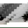 Mexen Roma draaideur douchecabine 120 x 90 cm, grafiet, chroom + Flat douchebak, zwart - 854-120-090-01-40-4070