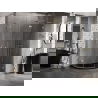 Mexen Lunar L halbrunde rechte aufklappbare Duschkabine 100 x 90 cm, transparent, gold - 833L-100P-090L-50-00