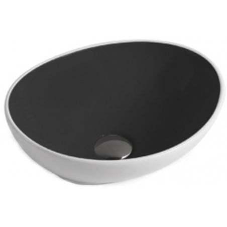 Mexen Elza lavabo de encimera 40 x 33 cm, blanco/negro - 21014077