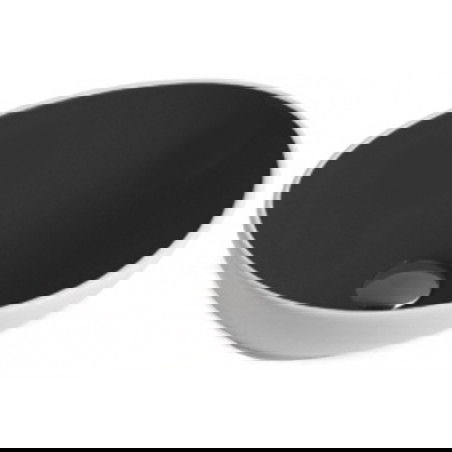 Mexen Elza lavatório de bancada 40 x 33 cm, branco/preto - 21014077