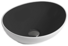 Mexen Elza countertop washbasin 40 x 33 cm, white/black - 21014077