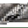 Mexen Lunar L Duschkabine, halbrund, rechts angeschlagen, 80 x 70 cm, transparent, gebürstetes Gold - 833L-080P-070L-55-00