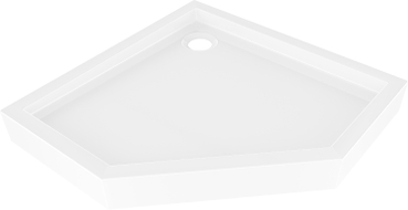 Mexen Flow+ petokutna tuš kada 80 x 80 cm, bijeli sjaj - 46P108080H