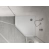 Mexen Flow+ plato de ducha pentagonal 80 x 80 cm, blanco brillo - 46P108080H
