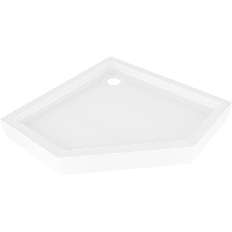 Mexen Flow+ piatto doccia pentagonale 90 x 90 cm, bianco lucido - 46P109090H
