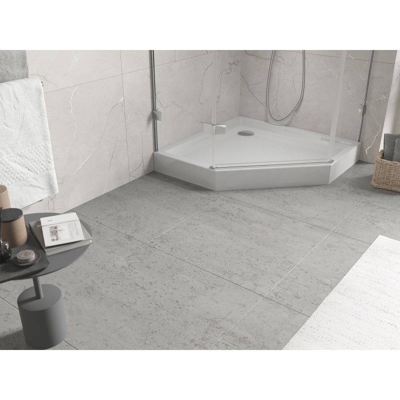 Mexen Flow+ pentagonal shower tray 90 x 90 cm, white gloss - 46P109090H