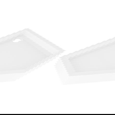 Mexen Flow+ femkantig duschkar 100 x 100 cm, vit glans - 46P101010H