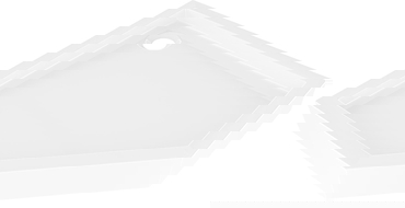 Mexen Flow+ pi-vormige douchebak 100 x 100 cm, wit glans - 46P101010H