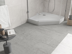 Mexen Flow+ pentagon shower tray 100 x 100 cm, white gloss - 46P101010H