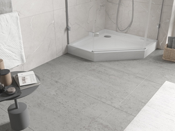 Mexen Flow+ pi-vormige douchebak 100 x 100 cm, wit glans - 46P101010H