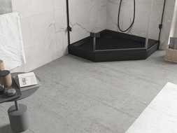 Mexen Flow+ vijfhoekige douchebak 80 x 80 cm, zwart mat - 46P708080H