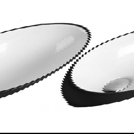 Mexen Elza pöytään asennettava pesuallas 40 x 33 cm, valkoinen/musta - 21014075