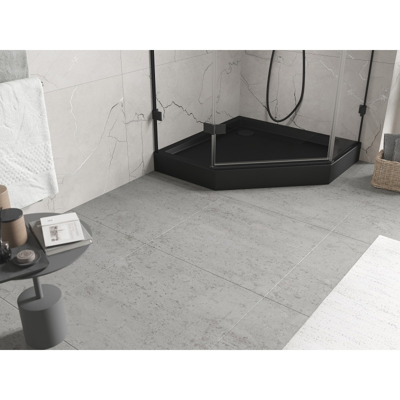 Mexen Flow+ vijfhoekige douchebak 90 x 90 cm, zwart mat - 46P709090H