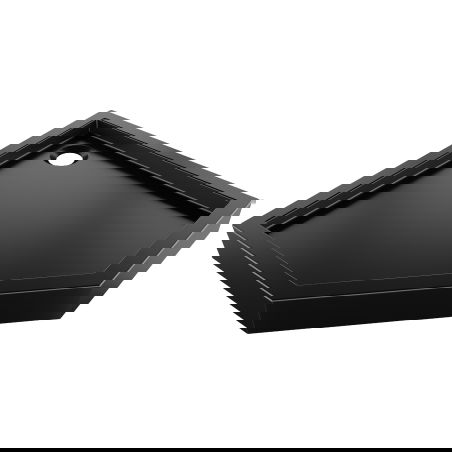 Mexen Flow+ vijfhoekige douchebak 100 x 100 cm, zwarte matte - 46P701010H