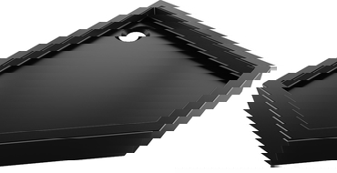 Mexen Flow+ vijfhoekige douchebak 100 x 100 cm, zwarte matte - 46P701010H