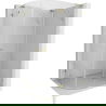 Mexen Lunar L halfcirkelvormige douchecabine, rechts openend 100 x 70 cm, transparant, goud geborsteld - 833L-100P-070L-55-00