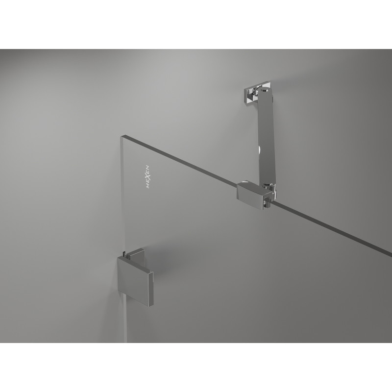Mexen Lunar Duo levo krilo za tuš kabino 85 x 70 cm, prozorno, krom - 834-085L-070P-01-00