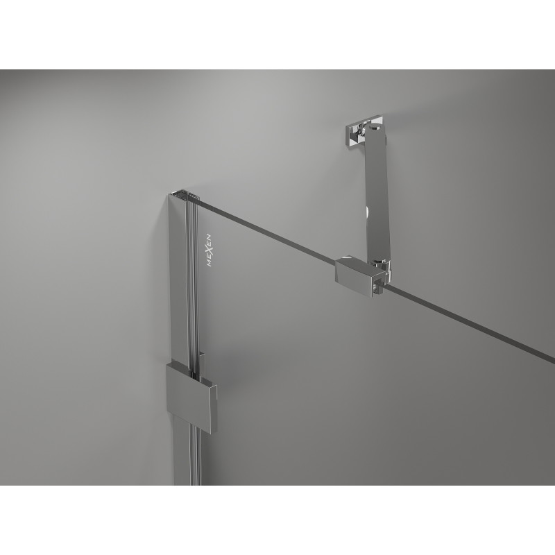 Mexen Lunar Duo levo krilo za tuš kabino 85 x 70 cm, prozorno, krom - 834-085L-070P-01-00