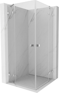 Mexen Lunar Duo pöörduksega dušinurk 85 x 85 cm, läbipaistev, kroom - 834-085L-085P-01-00