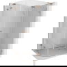 Mexen Lunar L Duschkabine halbrund, schwenkbar rechts 80 x 70 cm, transparent, gebürstetes Kupfer - 833L-080P-070L-65-00