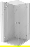 Mexen Lunar Duo Duschkabine zum Schwenken 90 x 90 cm, transparent, Chrom - 834-090L-090P-01-00