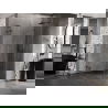 Mexen Lunar L Duschkabine halbkreisförmig rechts öffnend 100 x 70 cm, transparent, gebürstet Gun Grau - 833L-100P-070L-66-00