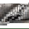 Mexen Lunar L Duschkabine halbkreisförmig rechts öffnend 100 x 70 cm, transparent, gebürstet Gun Grau - 833L-100P-070L-66-00