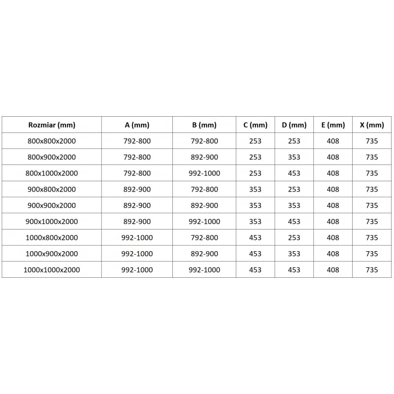 Mexen Lunar L halfronde douchecabine scharnierend rechts 80 x 70 cm, transparant, zwart - 833L-080P-070L-70-00