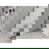 Mexen Roma draaideur douchecabine 80 x 90 cm, transparant, zwart + Flat douchebak, wit - 854-080-090-70-00-4010B