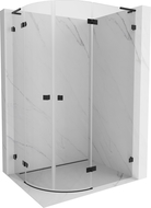 Mexen Lunar L cabina doccia semicircolare battente destra 90 x 70 cm, trasparente, nero - 833L-090P-070L-70-00