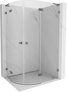 Mexen Lunar L poolringikujuline dušinurk parempoolne 100 x 90 cm, läbipaistev, relvmetall - 833L-100P-090L-95-00