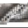 Mexen Lunar L, halbkreisförmige, rechts öffnende Duschkabine 100 x 80 cm, transparent, gebürsteter Nickel - 833L-100P-080L-97-00
