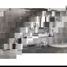 Mexen Lunar L, halbkreisförmige, rechts öffnende Duschkabine 100 x 80 cm, transparent, gebürsteter Nickel - 833L-100P-080L-97-00