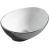 Mexen Elza bovenbouw wastafel 40 x 33 cm, zilver/wit - 21014079