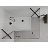 Mexen Roma hinged shower cabin 80 x 120 cm, transparent, black + Flat tray, white - 854-080-120-70-00-4010B