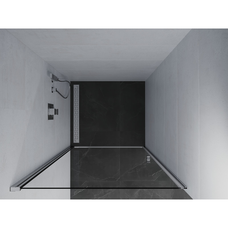 Mexen Pretoria puerta de ducha abatible de 60 cm, transparente, cromo - 852-060-000-01-00