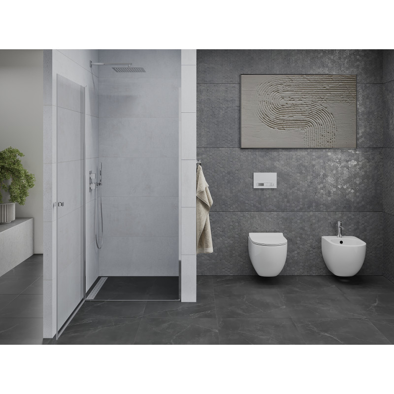 Mexen Pretoria scharnierende douchedeur 60 cm, transparant, chroom - 852-060-000-01-00