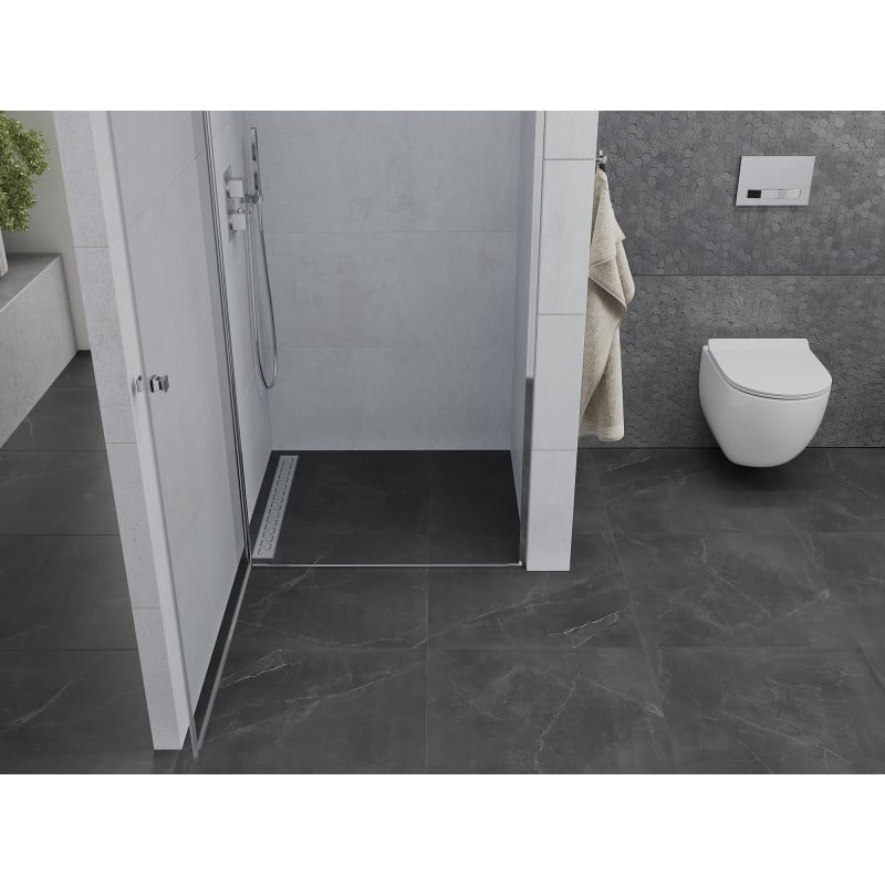 Mexen Pretoria puerta de ducha abatible 70 cm, transparente, cromo - 852-070-000-01-00