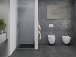 Mexen Pretoria douchedeur scharnierend 90 cm, transparant, chroom - 852-090-000-01-00