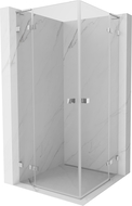 Mexen Lunar L Duo navadna tuš kabina 95 x 95 cm, prozorna, krom - 834L-095L-095P-01-00