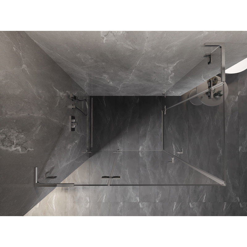 Mexen Lunar L Duo kabina prysznicowa uchylna lewa 105 x 70 cm, transparent, chrom - 834L-105L-070P-01-00