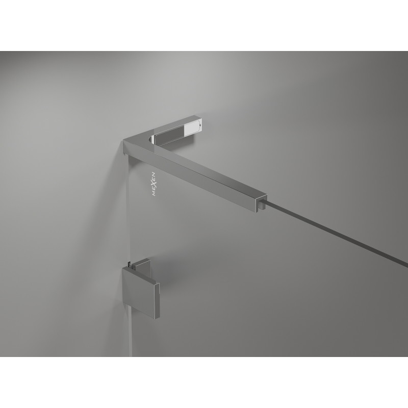 Mexen Lunar L Duo leva nagibna pršna kabina 105 x 80 cm, prozorna, krom - 834L-105L-080P-01-00