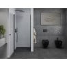 Mexen Pretoria draaideur voor douche 90 cm, transparant, zwart - 852-090-000-70-00