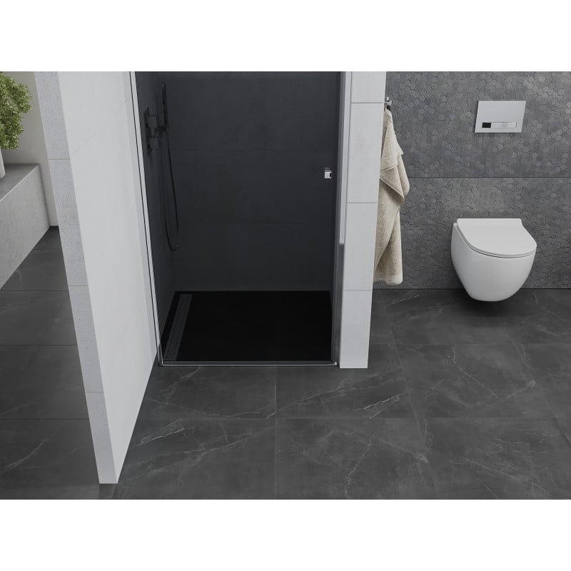 Mexen Pretoria drzwi prysznicowe uchylne 70 cm, grafit, chrom - 852-070-000-01-40