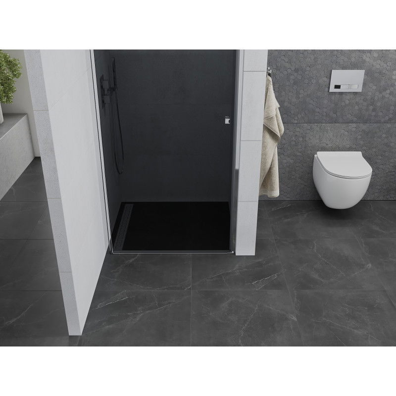 Mexen Pretoria 90 cm veramas dušas durvis, grafīts, hroms - 852-090-000-01-40