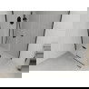 Mexen Roma Duschkabine aufklappbar 90 x 70 cm, transparent, schwarz + Duschwanne Flat, weiß - 854-090-070-70-00-4010B