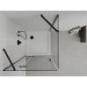 Mexen Roma cabine de douche pivotante 90 x 90 cm, transparente, noire + receveur plat, blanc - 854-090-090-70-00-4010B